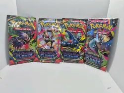 Pokemon TCG Sealed Booster Pack Phantasmal Flames Full Art Set 4X Packs - Image 1