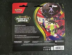 Pokemon TCG Mega Evolution Perfect Order 3-Pack Blister Chikorita Promo Card - Image 2