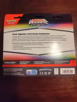 Brand New Pokemon TCG Scarlet & Violet PRISMATIC EVOLUTIONS 3 Pack Blister Pack - Image 2