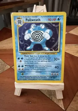 Pokemon Poliwrath Card 13/102 Base Set Holo Rare Vintage 1999 WOTC - Image 1
