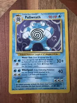 Pokemon Poliwrath Card 13/102 Base Set Holo Rare Vintage 1999 WOTC - Image 4