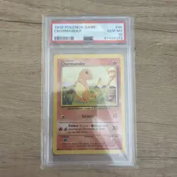 1999 PSA 10 GEM MINT Charmander Unlimited Base Set #46 Pokemon TCG - Image 1