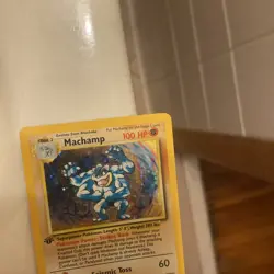 Pokemon TCG Machamp Holo 1st Edition Base Set #8/102 Holo LP - Image 3