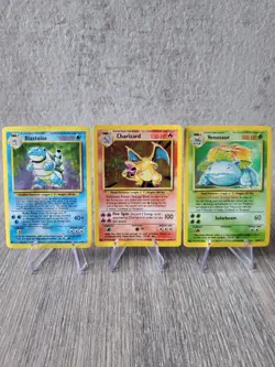 1999 Pokemon Base Set Trio - Charizard Venusaur Blastoise Holo Rares - WOTC LP - Image 1