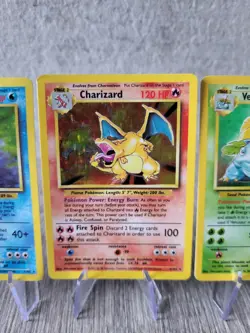 1999 Pokemon Base Set Trio - Charizard Venusaur Blastoise Holo Rares - WOTC LP - Image 2