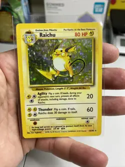 Pokemon TCG Raichu Base Set 14/102 Holo Unlimited Holo Rare - Image 3