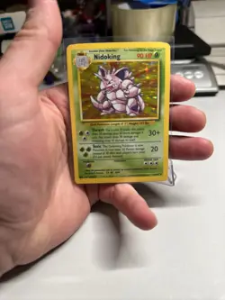 Nidoking 11/102 Pokemon Card Unlimited Holo Rare Base Set 1999 - Image 3