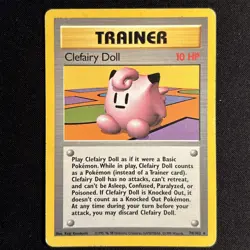 Pokemon TCG Clefairy Doll Base Set 70/102 Regular Unlimited Rare Card - Image 1