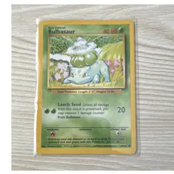 Bulbasaur Base Set Unlimited 1999 Pokemon 40 HP Common 044/102 Regular (Sleeved) - Image 1