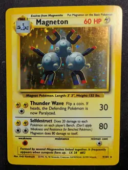 Magneton - 9/102 - Holo Rare Unlimited Edition Base Set (Pokemon) NM #4 - Image 1