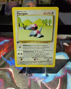 Pokemon TCG Porygon Base Set 1st Edition French 39/102 30 HP Basic - Image 1