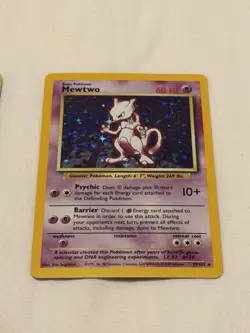 Pokemon TCG Base Set Holo Lot Mewtwo Poliwrath Machamp 1st Edition - Image 4