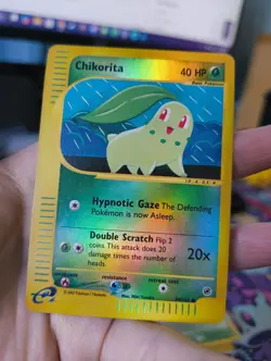 Pokemon TCG Chikorita Expedition Base Set 99/165 Reverse Holo - Image 1