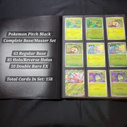 Pokemon Pitch Black Master Base Set 100% Complete (158) Holo, Reverse, & EX TCG - Image 1