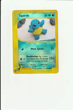 Squirtle 131/165 - Expedition Base Set Reverse Holo Pokemon TCG Yuka Morii Good - Image 3