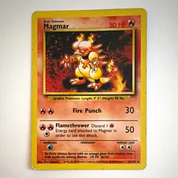 WOTC Pokemon TCG Magmar 36/102 Base Set Regular English 50 HP Unlimited - Image 1