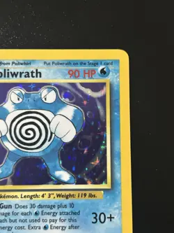 Poliwrath Holo Rare Pokemon TCG Card Unlimited Base Set 13/102 LP 1999 - Image 3