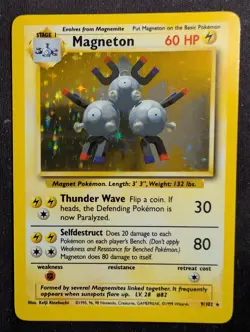 Magneton - 9/102 - Holo Rare Unlimited Edition Base Set (Pokemon) NM #2 - Image 1