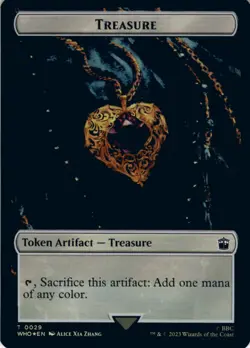 MTG Copy // Treasure (0029) Double-Sided Token Foil NM Doctor Who - Image 2
