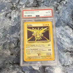 Pokemon Zapdos 16/102 Base Set Holo Rare English 1999 WOTC PSA 8 Graded - Image 1