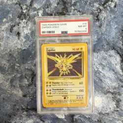 Pokemon Zapdos 16/102 Base Set Holo Rare English 1999 WOTC PSA 8 Graded - Image 3