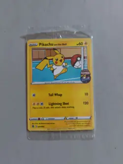 Pokemon Pikachu TCG Promo Card On the Ball Futsal, 001/005, Sealed - Image 1