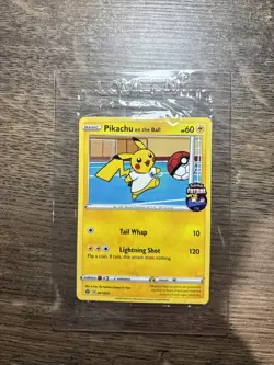 Pokemon Pikachu TCG Promo Card On the Ball Futsal, 001/005, Sealed - Image 1