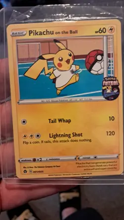 Pokemon Pikachu TCG Promo Card On the Ball Futsal, 001/005 - Image 1