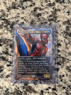 x1 Sensational Spider-Man - Borderless R MTG Marvel's Spider-Man Eternal M/NM, E - Image 1