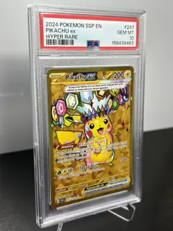 Pokemon TCG Pikachu ex 247/191 Gold Secret Rare - Surging Sparks PSA 10 GEM MINT - Image 2