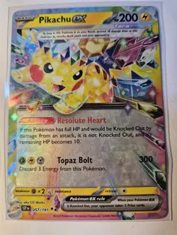 Pokemon Pikachu TCG Surging Sparks EX Double Rare Holo Card 057/191 - Image 1