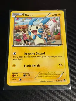 Pokemon TCG - Minun - 32/111 - Furious Fists Card - Image 1