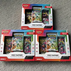 Pokemon TCG First Partner Illustration Collection Series 2 Box Lot Of 3 Sealed - Image 1