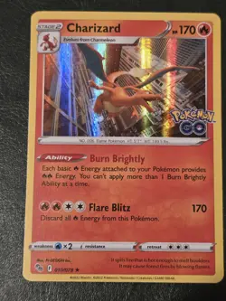 Pokemon TCG Charizard Pokemon Go 010/078 Rare Holo Card - Image 1