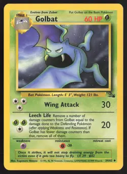 Pokemon TCG | Golbat 34/62 | Fossil Uncommon | Lightly Played - Image 2