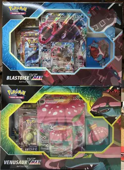 Pokemon TCG Blastoise & Venusaur VMAX Battle Box SWSH Collection Box Set Of 2 - Image 1