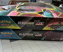 Pokemon TCG Blastoise & Venusaur VMAX Battle Box SWSH Collection Box Set Of 2 - Image 2