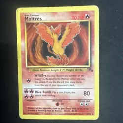 Pokemon TCG Moltres Fossil Card 27/62 Unlimited Rare Non-Holo - Image 1