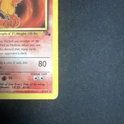 Pokemon TCG Moltres Fossil Card 27/62 Unlimited Rare Non-Holo - Image 4