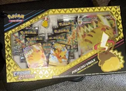 Pokemon TCG Sword & Shield Game Crown Zenith Pikachu VMAX Special Collection Box - Image 1