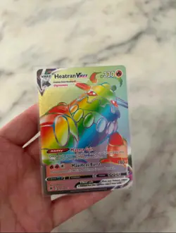 Pokemon TCG Heatran VMAX 191/189 Astral Radiance Rainbow Rare Card - Image 1