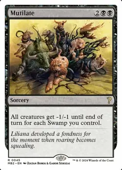 1x Mutilate - White Border - Mystery Booster 2 - Near Mint, English - MTG! - Image 1