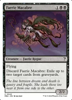 1x Faerie Macabre - White Border - Mystery Booster 2 - Near Mint, English - MTG! - Image 1