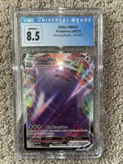 Ditto VMAX Pokemon TCG 2021 Shining Fates 051/072 Full Art CGC 8.5 - Image 1