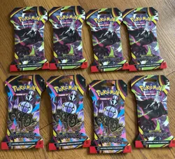 Pokemon TCG Pitch Black Lot of 8 Sleeved Booster Packs Factory Sealed - Image 1
