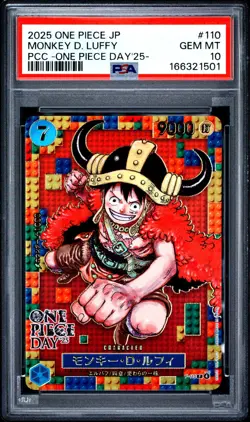 2025 ONE PIECE JAPANESE PREMIUM COLLECTION OP DAY'25 #110 MONKEY D. LUFFY PSA 10 - Image 1