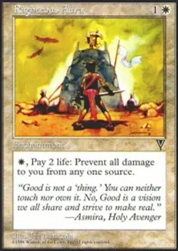 Hero Deal, English - 4 x MTG Righteous Aura Visions - Image 1