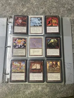 VINTAGE Magic The Gathering Card Collection Lot of 147 Cards With Binder MTG - Image 1
