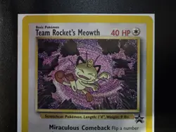 Pokemon TCG Team Rocket's Meowth WotC Promo Regular 18/53 EN 40 HP - Image 2