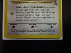 Pokemon TCG Team Rocket's Meowth WotC Promo Regular 18/53 EN 40 HP - Image 4